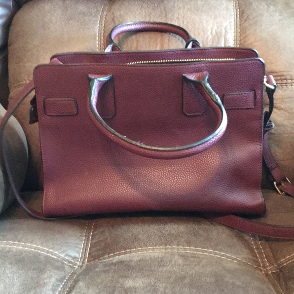 Maroon leather purse with matching billfold - Picture 2 of 8